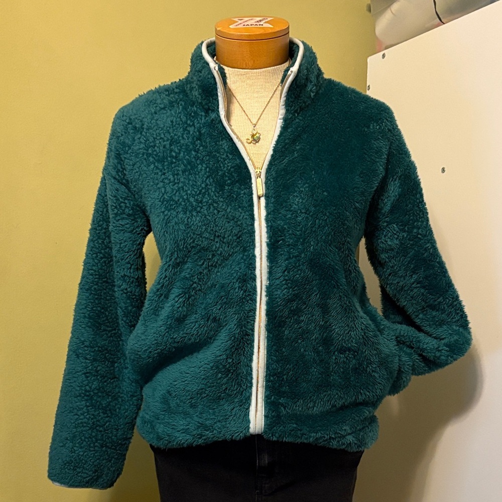 Lilly Pulitzer Teal Teddy Jacket